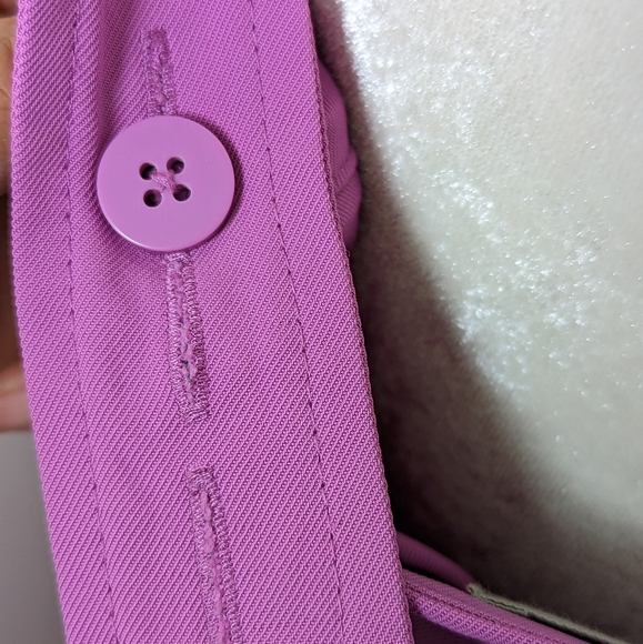 Everlane Dress Lilac Purple Button Front Picnic Dress Japanese GoWeave Size 8 - Picture 12 of 15